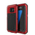 Galaxy S7 EDGE  Case, PUNKcase Metallic Red Shockproof  Slim Metal Armor Case (Color in image: red)