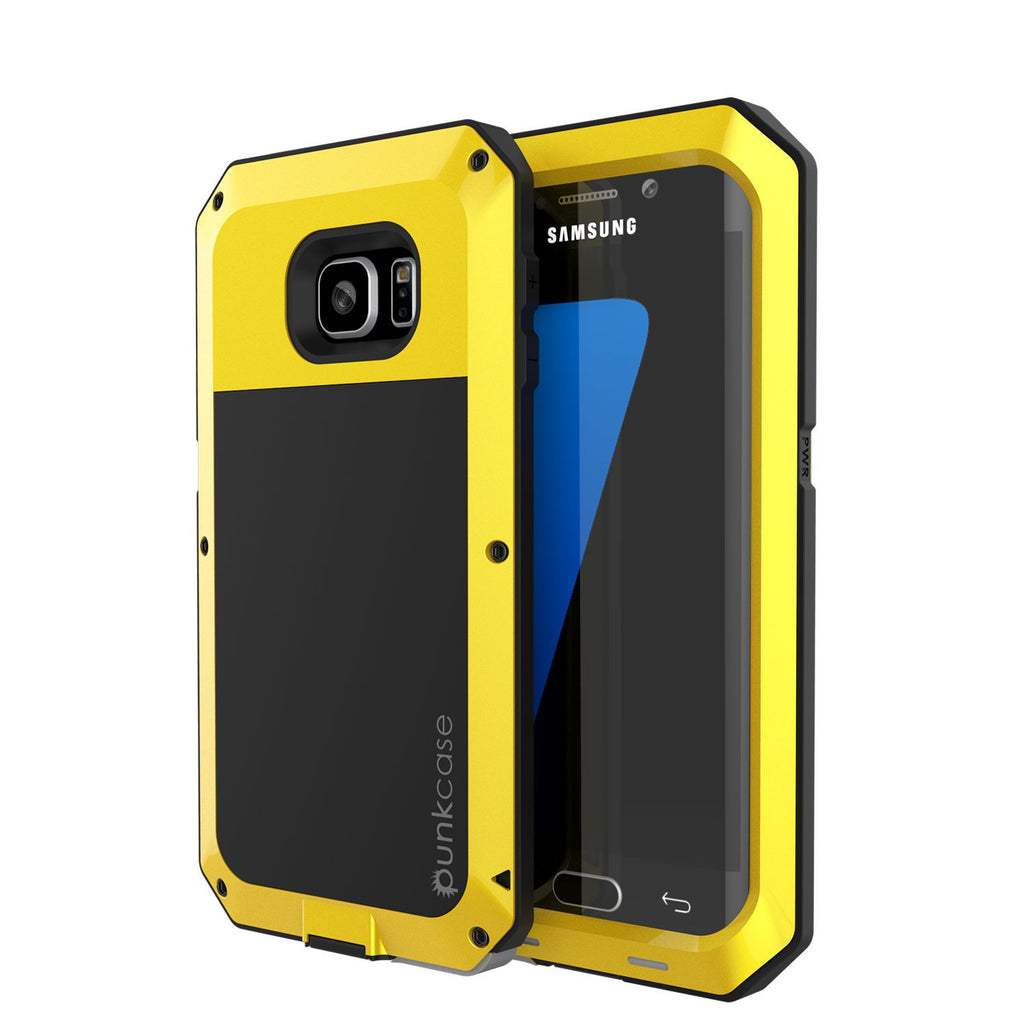 Galaxy S7 EDGE  Case, PUNKcase Metallic Neon Shockproof  Slim Metal Armor Case (Color in image: neon)