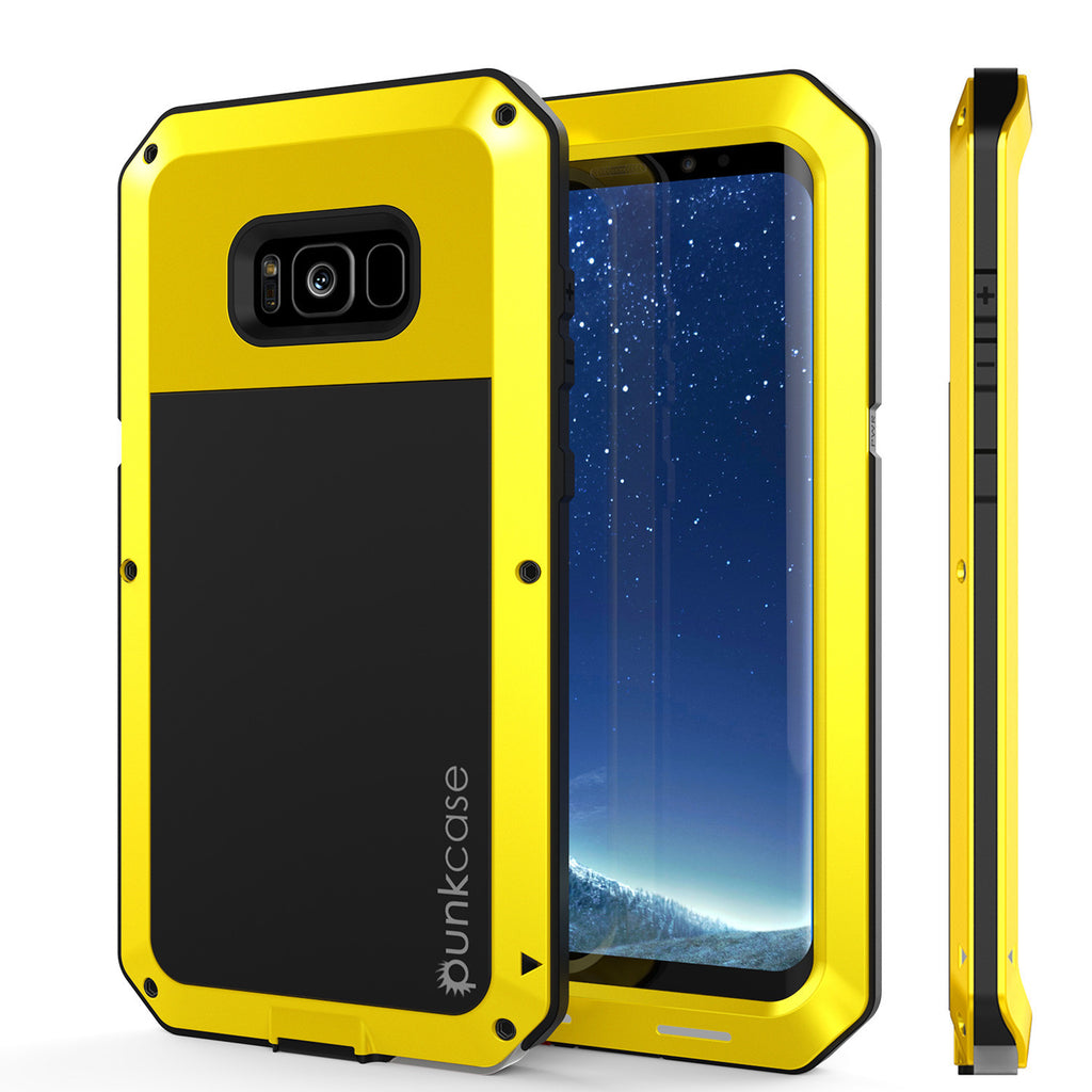 Galaxy S8+ Plus  Case, PUNKcase Metallic Neon Shockproof  Slim Metal Armor Case (Color in image: neon)