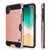 iPhone X Case, PUNKcase [SLOT Series] Slim Fit Dual-Layer Armor Cover & Tempered Glass PUNKSHIELD Screen Protector for Apple iPhone X [Rose Gold] 