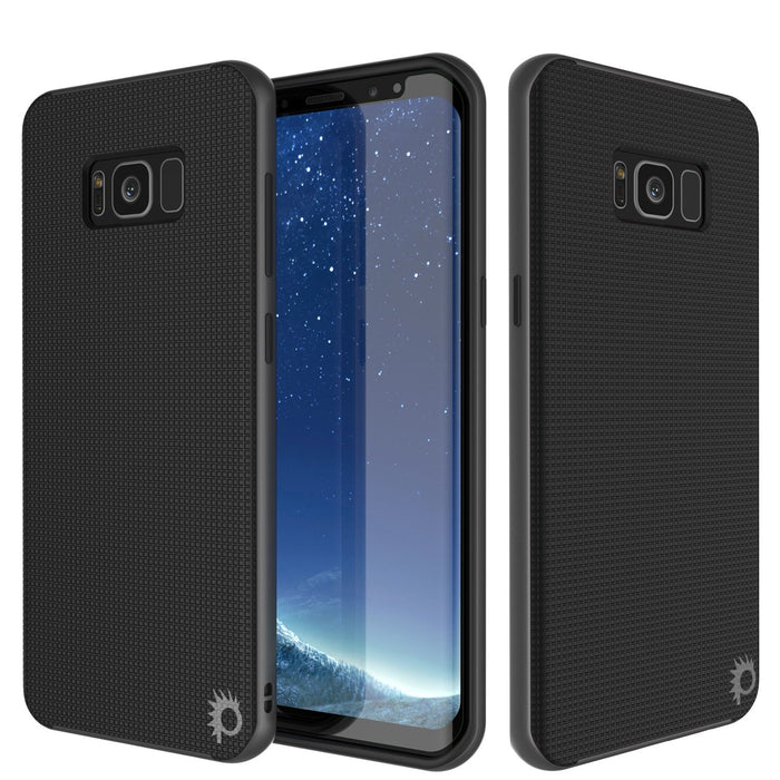 Galaxy S8 Case, PunkCase [Stealth Series] Hybrid 3-Piece Shockproof Dual Layer Cover [Non-Slip] [Soft TPU + PC Bumper] with PUNKSHIELD Screen Protector for Samsung S8 Edge [Grey] (Color in image: Grey)