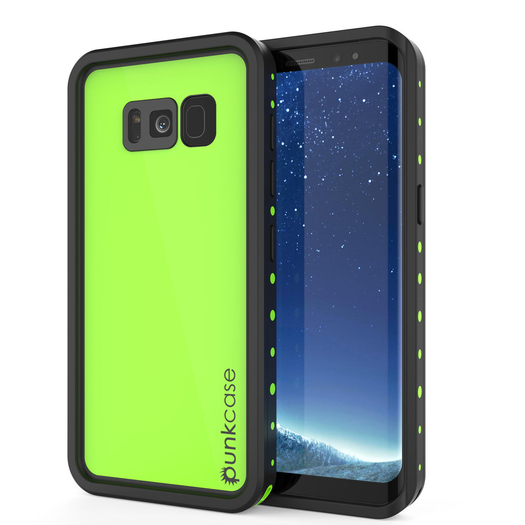Galaxy S8 Waterproof Case PunkCase StudStar Light Green Thin 6.6ft Underwater IP68 ShockProof (Color in image: light green)