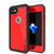 iPhone 7 Waterproof IP68 Case, Punkcase [Red] [StudStar Series] [Slim Fit] [Dirtproof] [Snowproof] (Color in image: red)