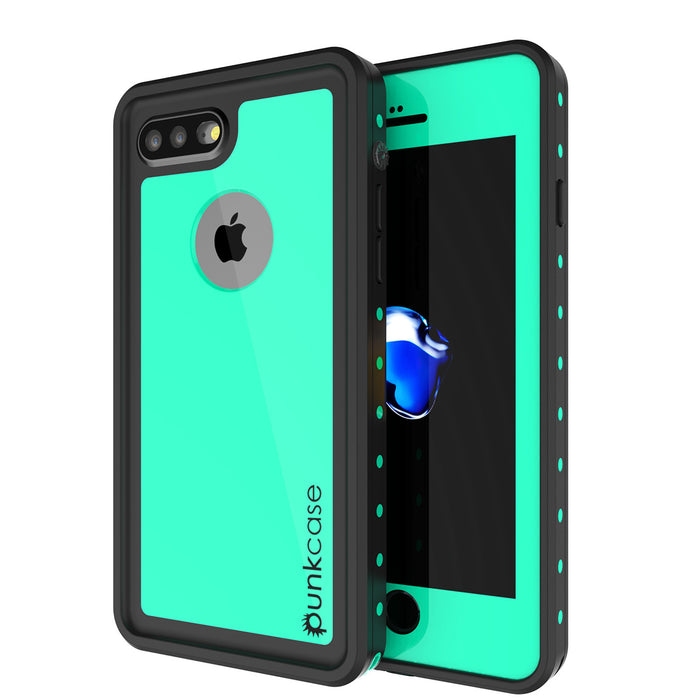iPhone 8+ Plus Waterproof Case, Punkcase [StudStar Series] [Teal] [Slim Fit] Shockproof] [Dirtproof] [Snowproof] Armor Cover (Color in image: teal)