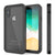 iPhone X Waterproof IP68 Case, Punkcase [Clear] [StudStar Series] [Slim Fit] [Dirtproof] (Color in image: black)