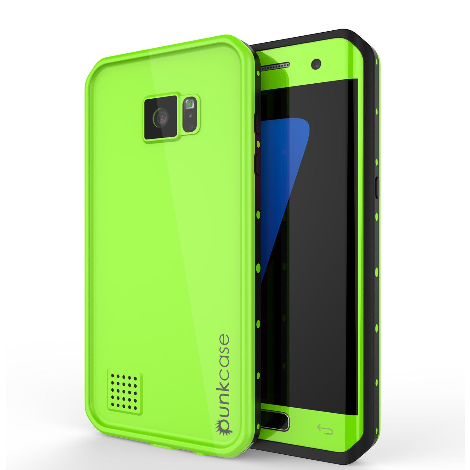 Galaxy S7 EDGE Waterproof Case PunkCase StudStar Light Green Thin 6.6ft Underwater IP68 ShockProof (Color in image: light green)