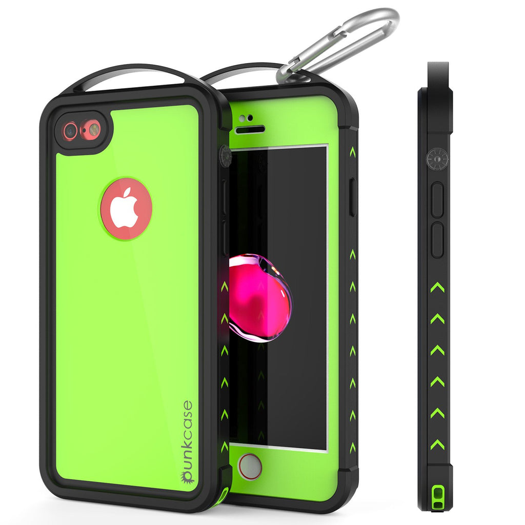 iPhone 7 Waterproof Case, Punkcase ALPINE Series, Light Green | Heavy Duty Armor Cover (Color in image: light green)