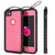 iPhone 8 Waterproof Case, Punkcase ALPINE Series, Pink | Heavy Duty Armor Cover (Color in image: pink)