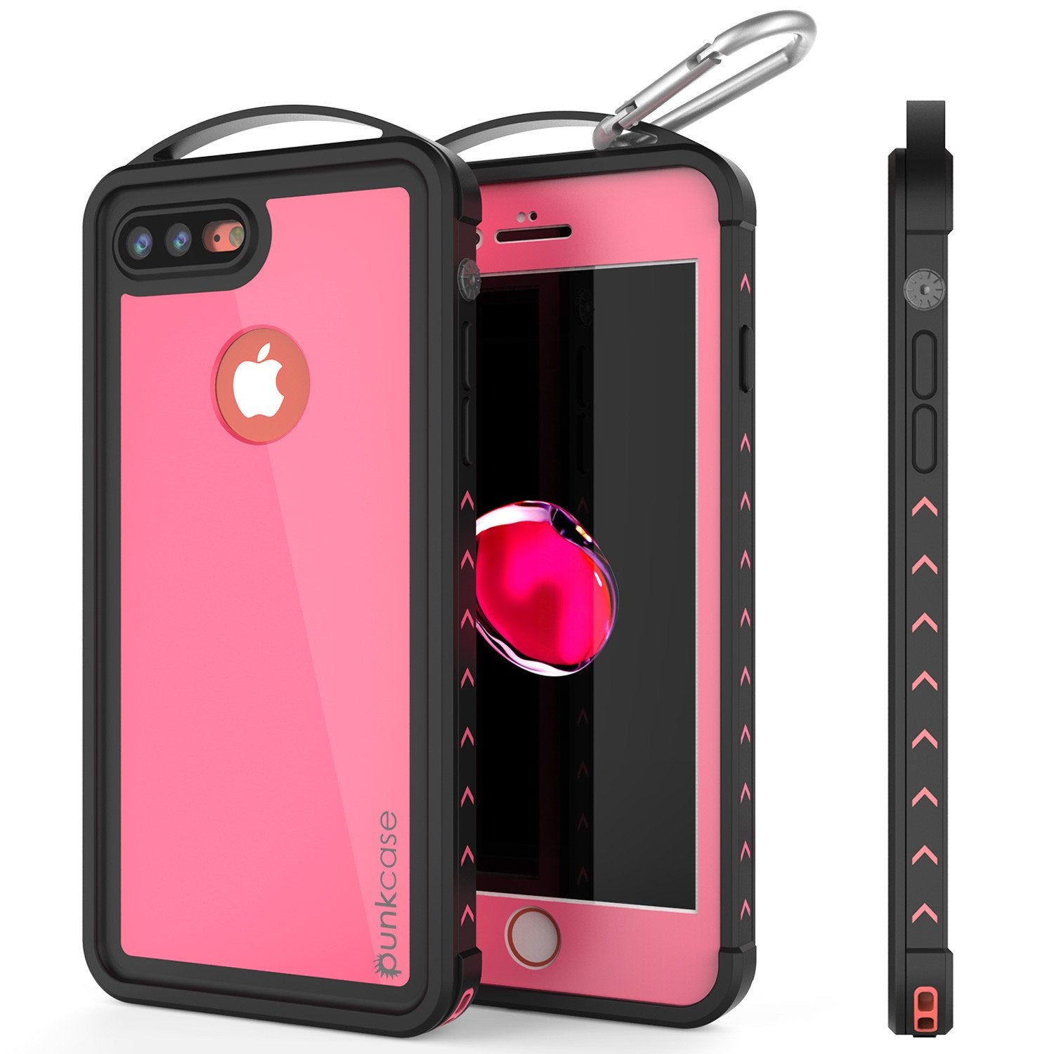 iPhone 7+ Plus Waterproof Case, Punkcase ALPINE Series, Pink | Heavy Duty Armor Cover (Color in image: pink)