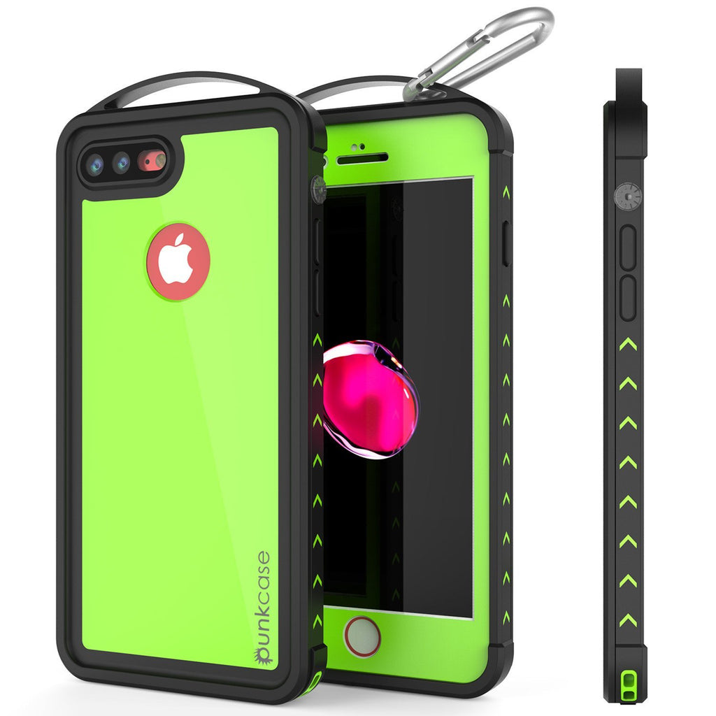 iPhone 8+ Plus Waterproof Case, Punkcase ALPINE Series, Light Green | Heavy Duty Armor Cover (Color in image: light green)