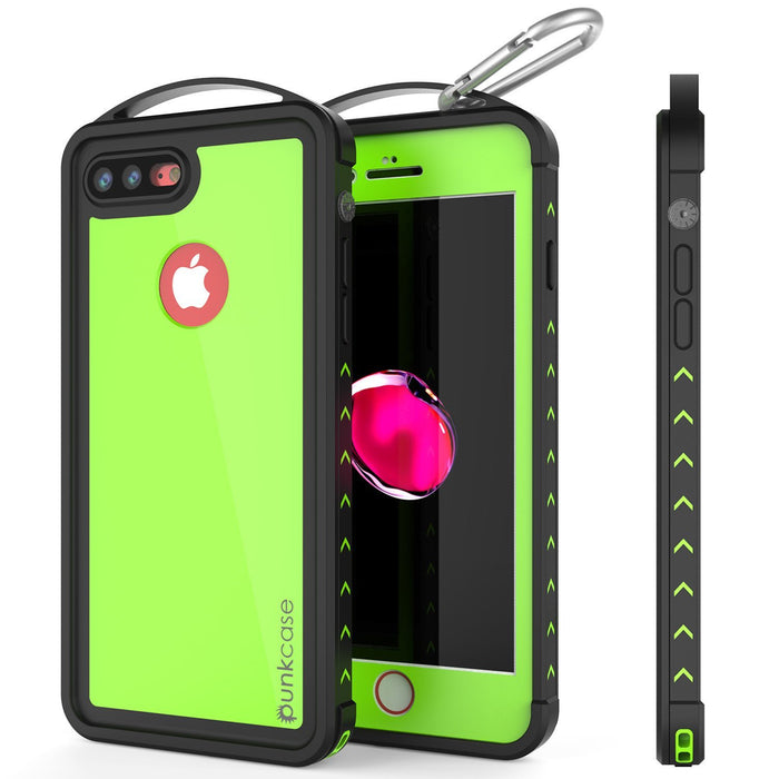 iPhone 8+ Plus Waterproof Case, Punkcase ALPINE Series, Light Green | Heavy Duty Armor Cover (Color in image: light green)