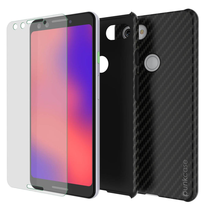 Google Pixel 4 CarbonShield Heavy Duty & Ultra Thin Leather Cover 