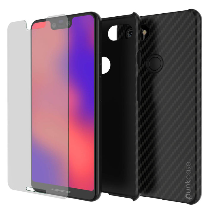 Google Pixel 3 XL CarbonShield Heavy Duty & Ultra Thin 2  Leather Cover 