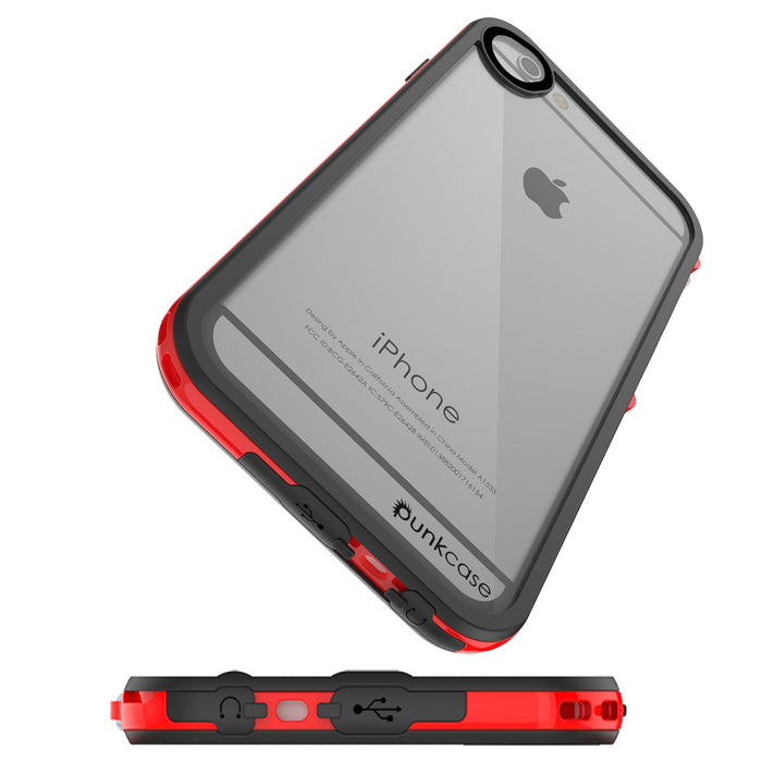 Apple iPhone 7/6s/6 Waterproof Case, PUNKcase CRYSTAL 2.0 Red W/ Attached Screen Protector  | Warranty (Color in image: Teal)
