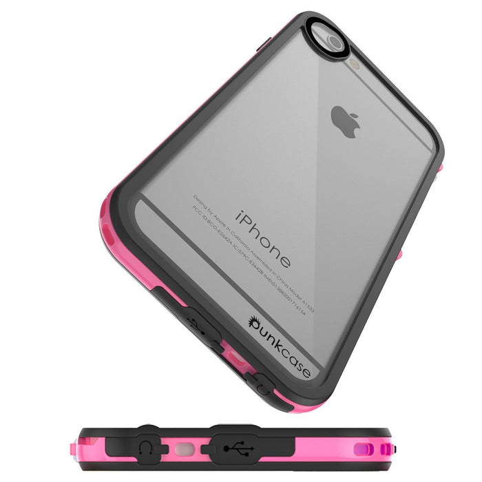 Apple iPhone 8 Waterproof Case, PUNKcase CRYSTAL 2.0 Pink W/ Attached Screen Protector  | Warranty (Color in image: Light Green)