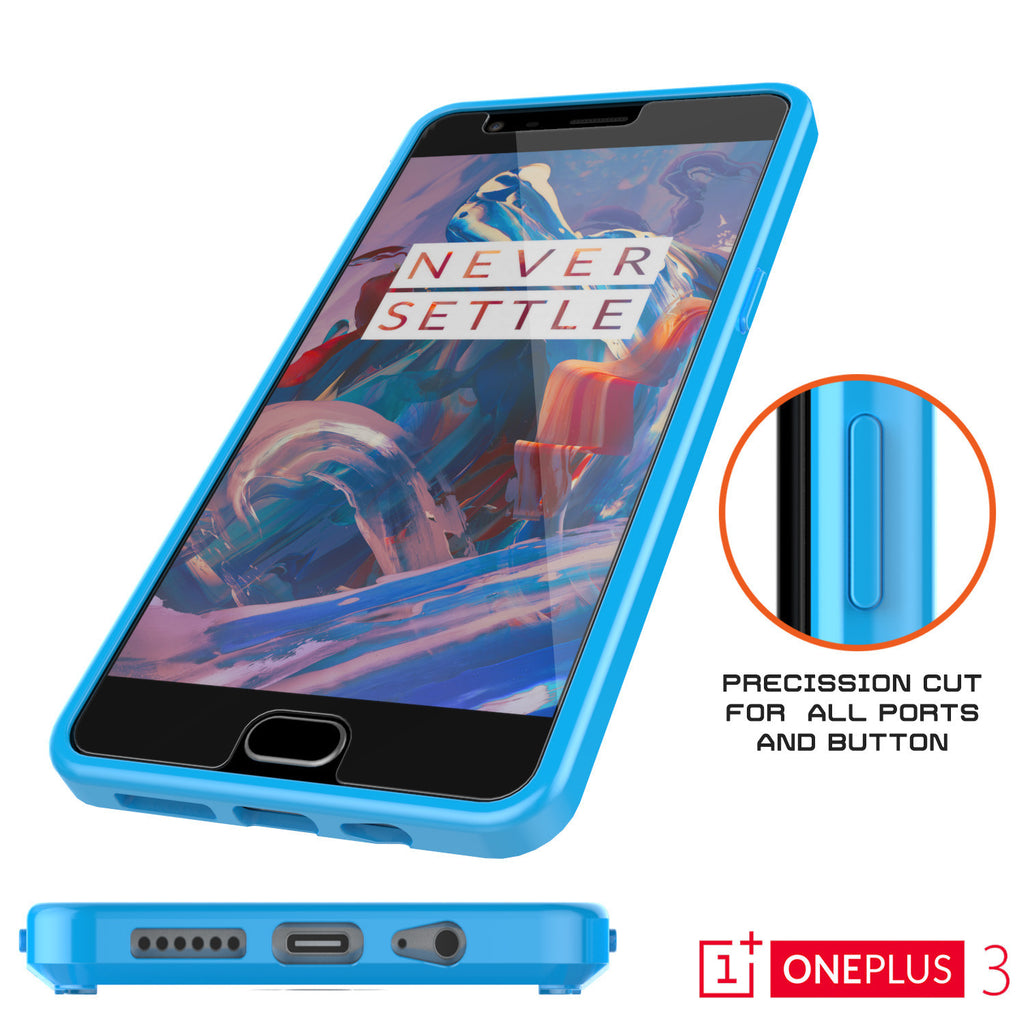 OnePlus 3 Case Punkcase® LUCID 2.0 Light Blue Series w/ SHIELD GLASS Lifetime Warranty Exchange (Color in image: pink)