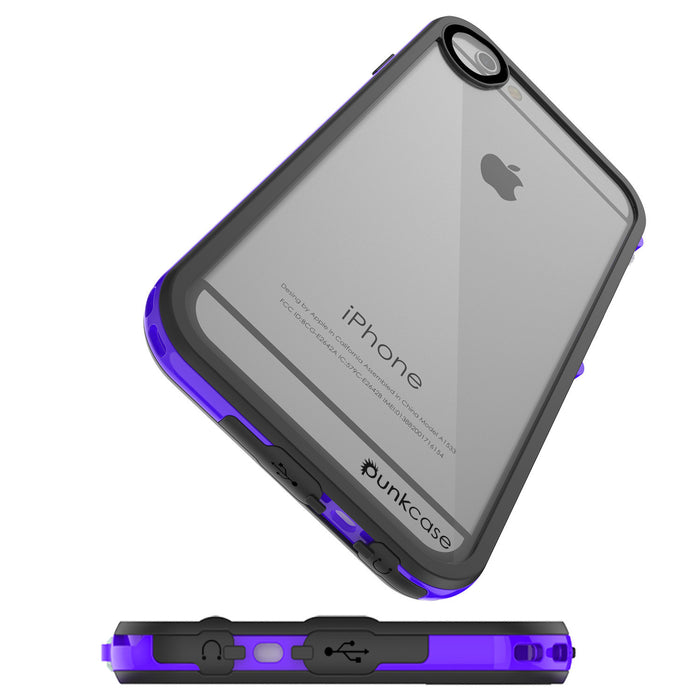 Apple iPhone 7/6s/6 Waterproof Case, PUNKcase CRYSTAL 2.0 Purple W/ Attached Screen Protector  | Warranty (Color in image: Red)