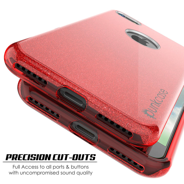 iPhone 8 Case, Punkcase Galactic 2.0 Series Ultra Slim Protective Armor TPU Cover [Red] (Color in image: gold)