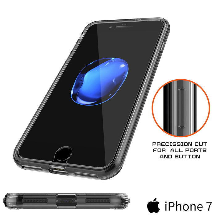 iPhone 7+ Plus Case Punkcase® LUCID 2.0 Crystal Black Series w/ SHIELD Screen Protector | Ultra Fit (Color in image: black)