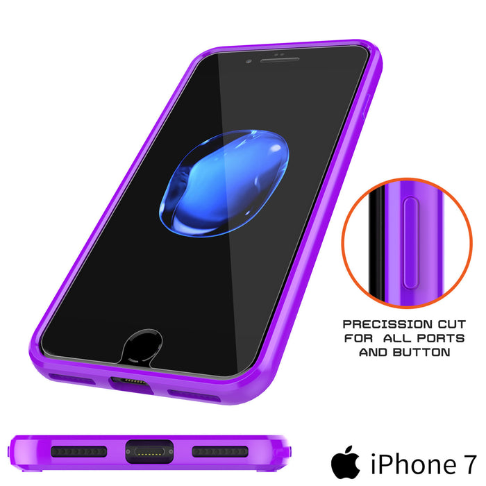 iPhone 7 Case Punkcase® LUCID 2.0 Purple Series w/ PUNK SHIELD Screen Protector | Ultra Fit (Color in image: black)