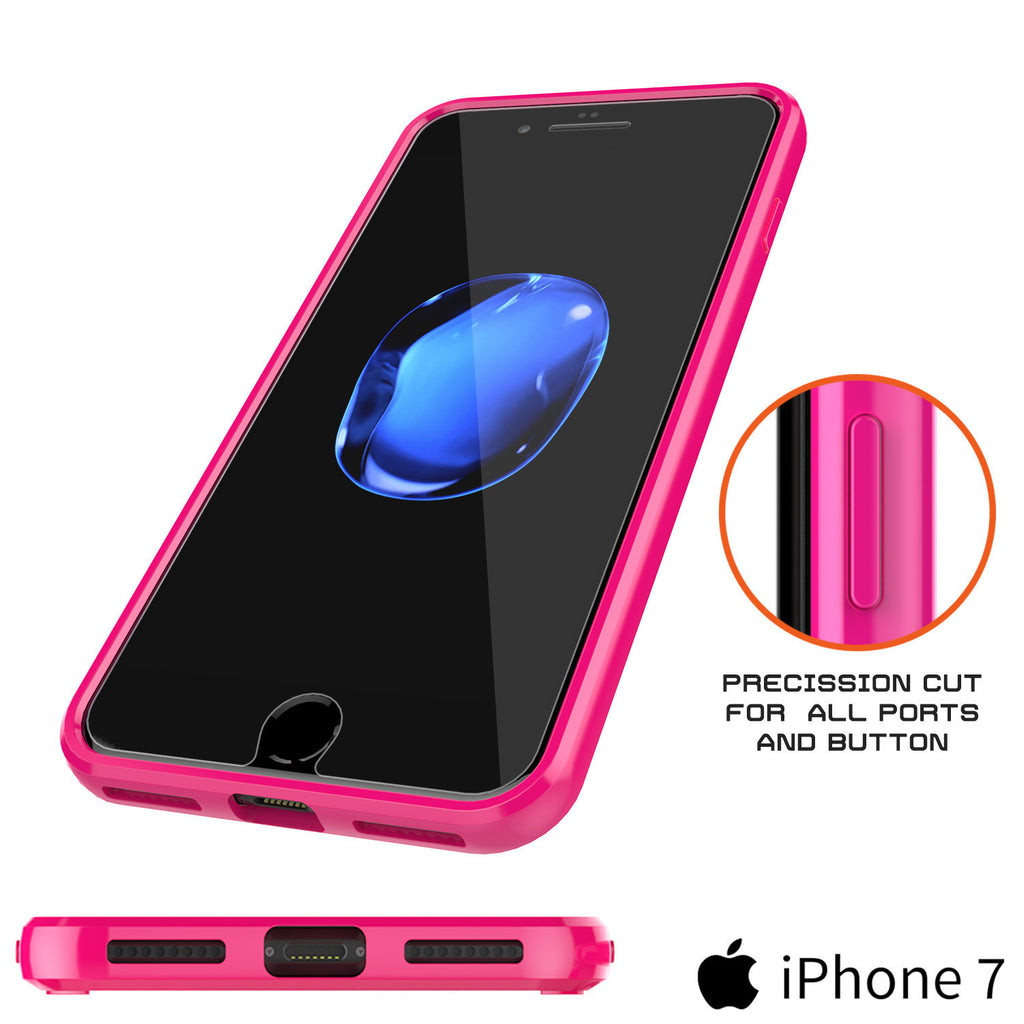iPhone 7+ Plus Case Punkcase® LUCID 2.0 Pink Series w/ PUNK SHIELD Screen Protector | Ultra Fit (Color in image: black)