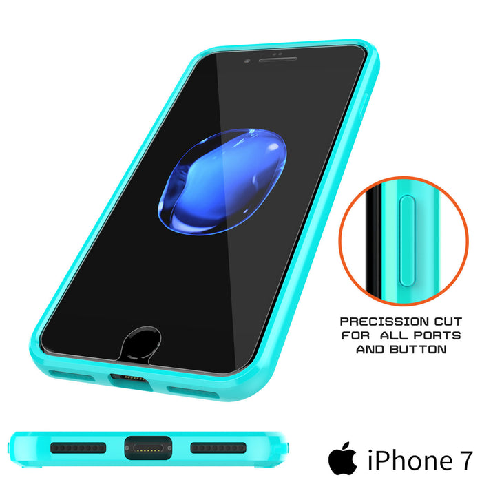 iPhone 7+ Plus Case Punkcase® LUCID 2.0 Teal Series w/ PUNK SHIELD Screen Protector | Ultra Fit (Color in image: black)