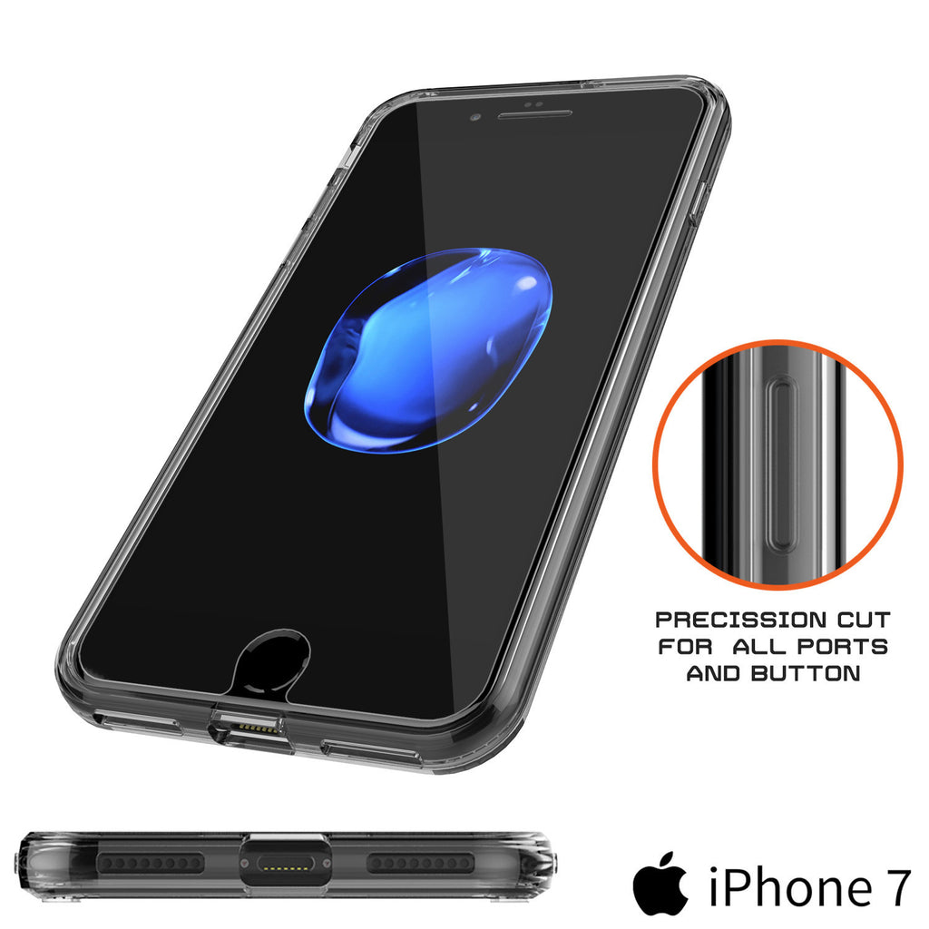 iPhone 7 Case Punkcase® LUCID 2.0 Crystal Black Series w/ PUNK SHIELD Screen Protector | Ultra Fit (Color in image: black)