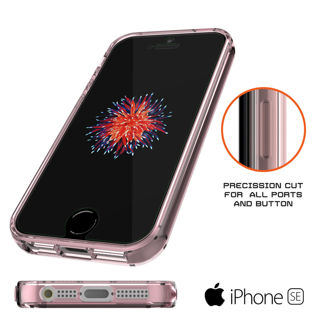 iPhone SE/5S/5 Case Punkcase® LUCID 2.0 Crystal Pink Series w/ PUNK SHIELD Screen Protector | Ultra Fit (Color in image: pink)