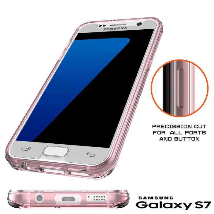 S7 Case Punkcase® LUCID 2.0 Crystal Pink Series w/ PUNK SHIELD Glass Screen Protector | Ultra Fit (Color in image: teal)