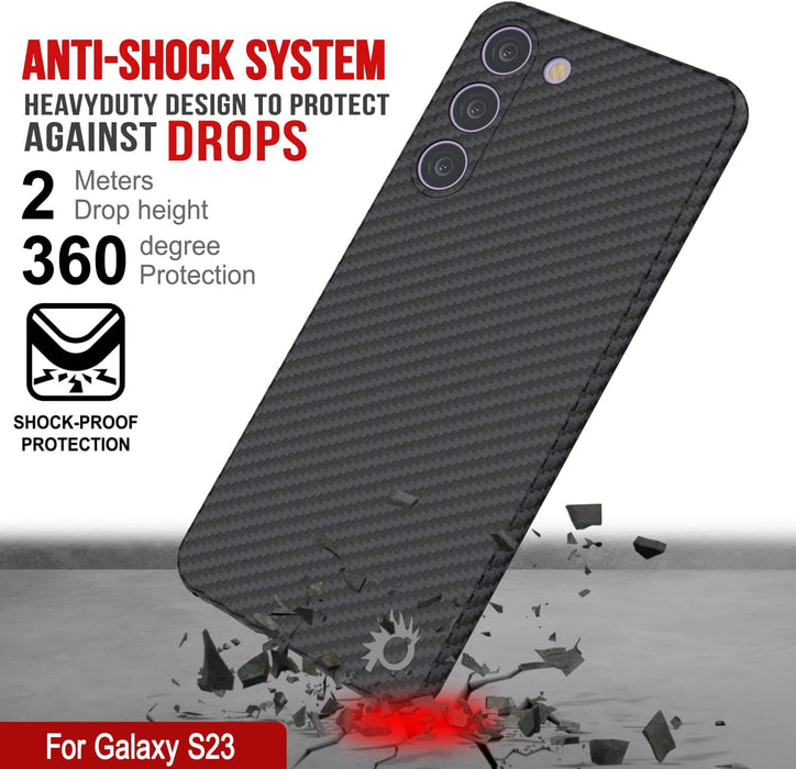 Punkcase S23 Carbon Fiber Case [AramidShield Series] Ultra Slim & Light Kevlar