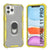 PunkCase for iPhone 11 Pro Case [Magnetix 2.0 Series] Clear Protective TPU Cover W/Kickstand [Yellow]