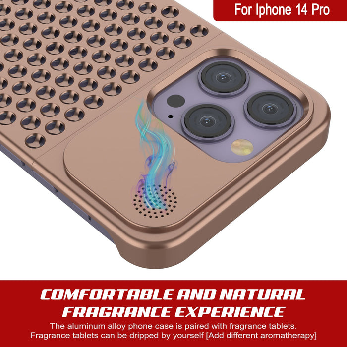 PunkCase for iPhone 14 Pro Aluminum Alloy Case [Fortifier Extreme Series] Ultra Durable Cover [Bronze]