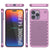 PunkCase for iPhone 14 Pro Aluminum Alloy Case [Fortifier Extreme Series] Ultra Durable Cover [Pink]