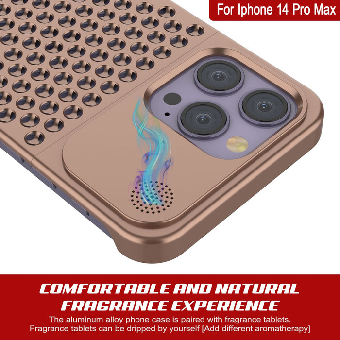 PunkCase for iPhone 14 Pro Max Aluminum Alloy Case [Fortifier Extreme Series] Ultra Durable Cover [Bronze]