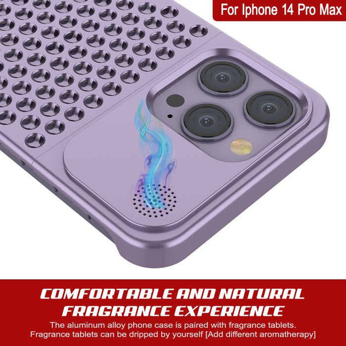 PunkCase for iPhone 14 Pro Max Aluminum Alloy Case [Fortifier Extreme Series] Ultra Durable Cover [Liliac]