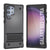 Punkcase Galaxy S24 Ultra Case [Reliance Series] Protective Hybrid Military Grade Cover W/Built-in Kickstand [Grey-Black]