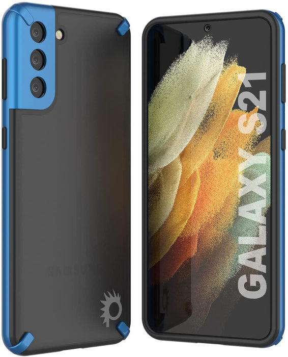 Punkcase Galaxy S21 Case [Mirage Series] Heavy Duty Phone Cover (Blue) (Color in image: Blue)