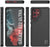 PunkCase Galaxy S22 Ultra Case, [Spartan 2.0 Series] Clear Rugged Heavy Duty Cover [Black] 