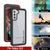 Galaxy S22 Water/ Shock/ Snowproof [Extreme Series] Slim Screen Protector Case [Red] (Color in image: Black)