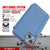 Punkcase iPhone 14 Reflector Case Protective Flip Cover [Blue]