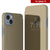 Punkcase iPhone 14 Reflector Case Protective Flip Cover [Gold]