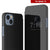 Punkcase iPhone 14 Reflector Case Protective Flip Cover [Black]