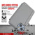 Punkcase iPhone 14 Reflector Case Protective Flip Cover [Silver]