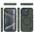 PunkCase iPhone 15 Pro Max Case, [Spartan 2.0 Series] Clear Rugged Heavy Duty Cover W/Built in Screen Protector [dark green]