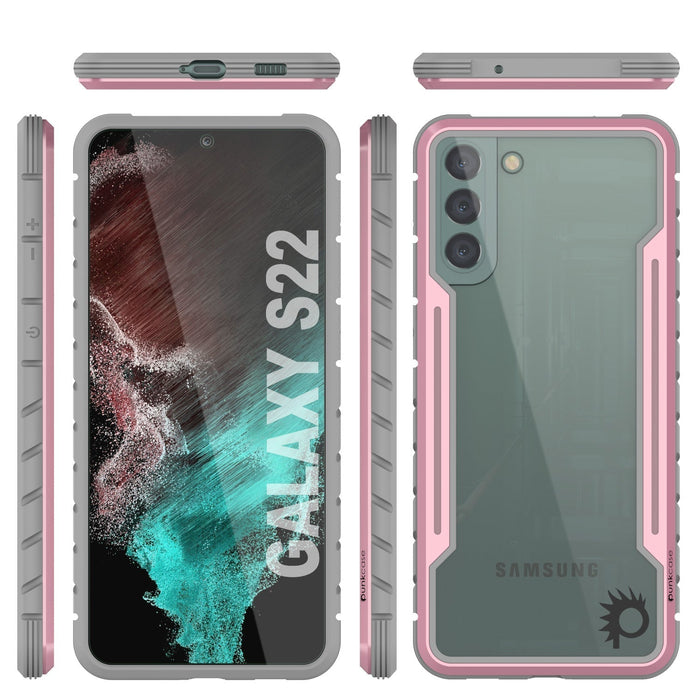 Punkcase S22 ravenger Case Protective Military Grade Multilayer Cover [Rose-Gold] 