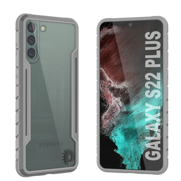 Punkcase S22+ Plus ravenger Case Protective Military Grade Multilayer Cover [Grey] (Color in image: Grey)