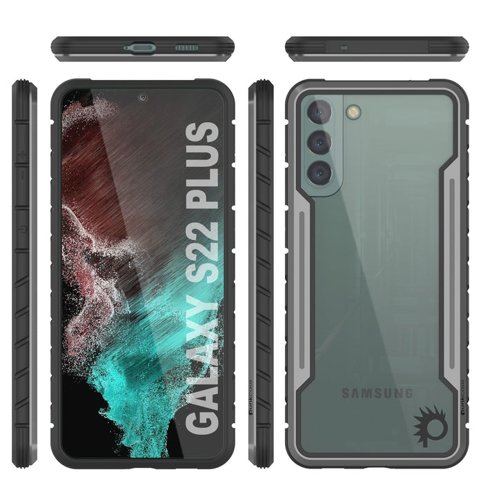 Punkcase S22+ Plus ravenger Case Protective Military Grade Multilayer Cover [Grey-Black] (Color in image: Blue)