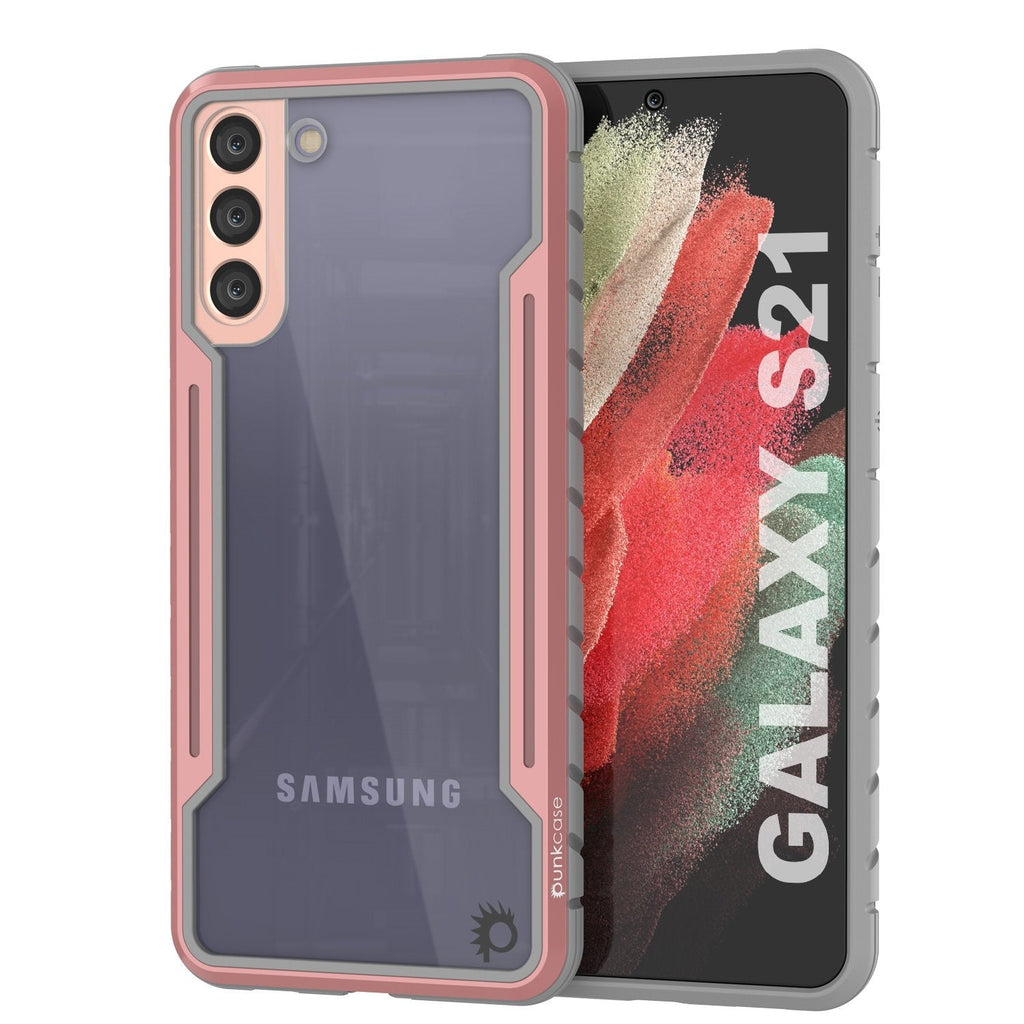 Punkcase S21 ravenger Case Protective Military Grade Multilayer Cover [Rose-Gold] (Color in image: Rose-Gold)