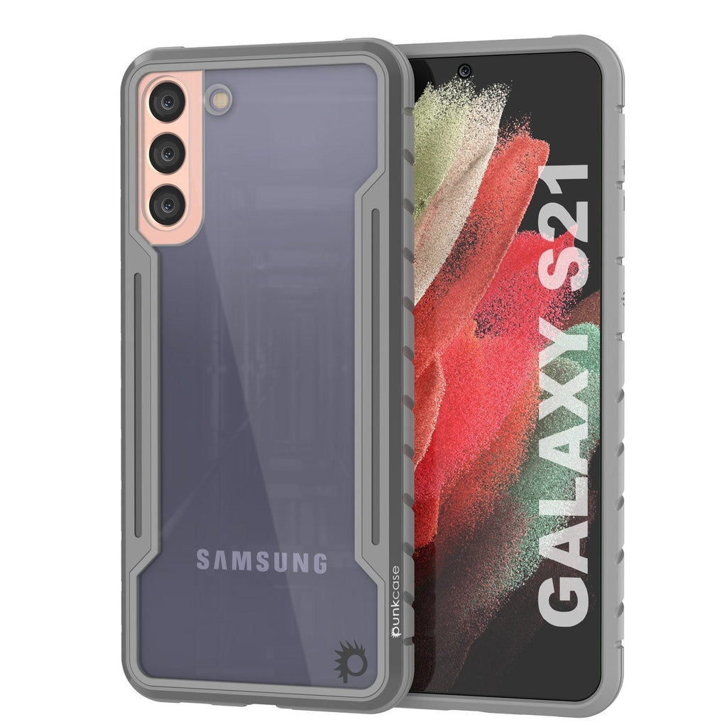 Punkcase S21 ravenger Case Protective Military Grade Multilayer Cover [Grey] (Color in image: Grey)