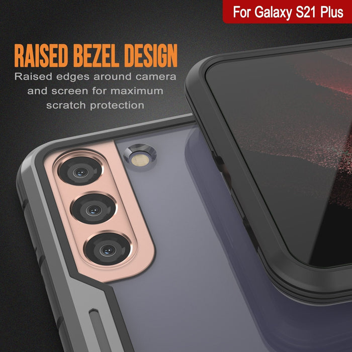 Punkcase S21+ Plus ravenger Case Protective Military Grade Multilayer Cover [Grey-Black] (Color in image: Grey)